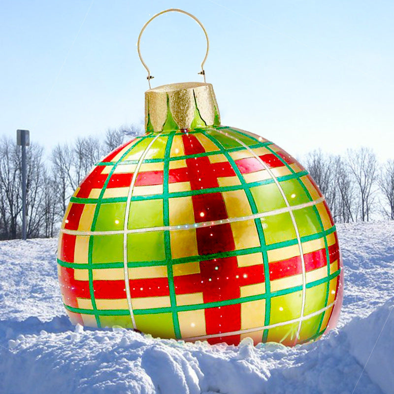 60 Centimeter Hanging Oversized PVC Christmas Ornaments for Exterior Decor