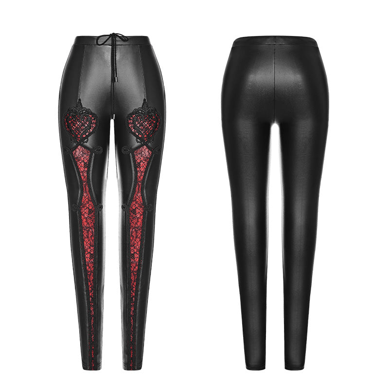 Leggings Punk Embroidery Positioning Flower Stretch Leggings Women's Pants