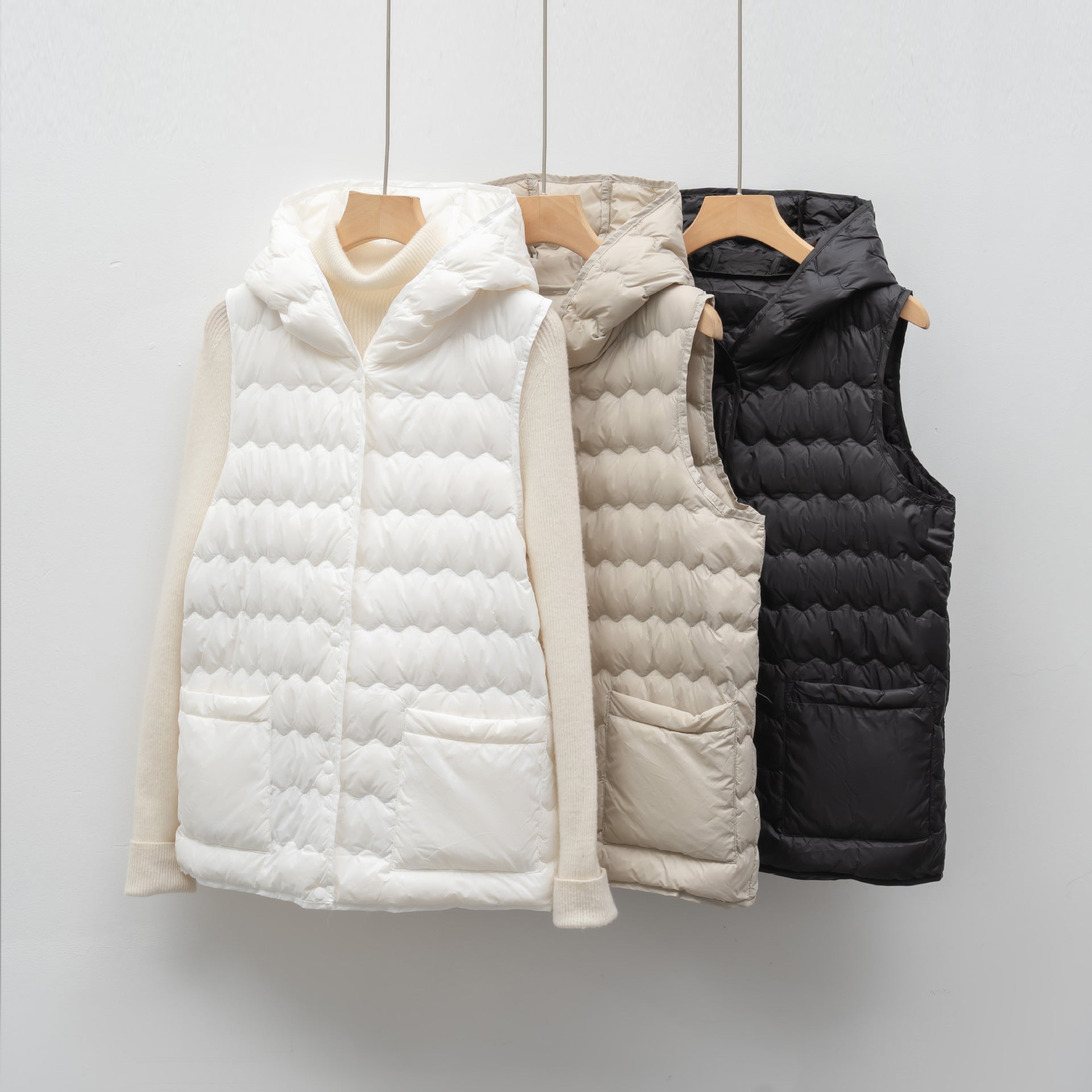 New National Standard Hooded Women's Vest For Autumn And Winter