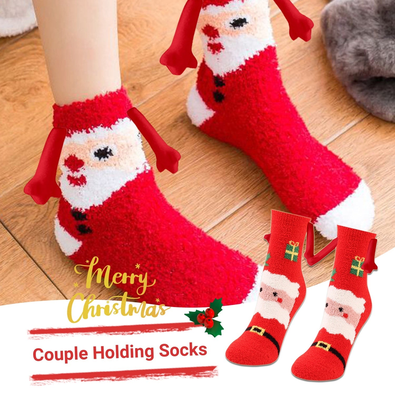 Adorable 3D Soft Fleece Crew Socks with Penguin Designs