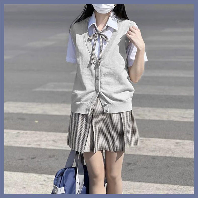 Loose Versatile Basic Knitted Cardigan Vest