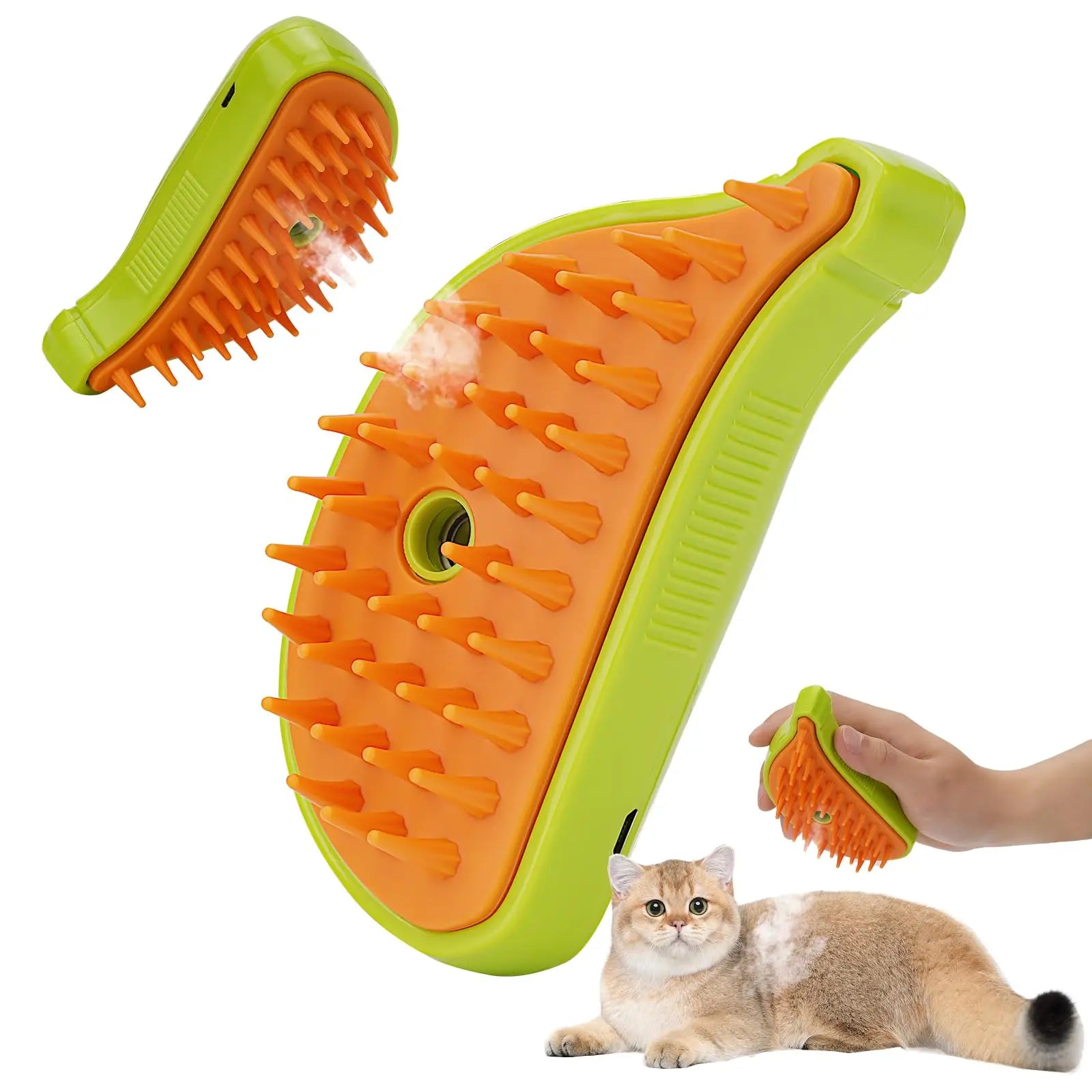 3 In 1 Pet Steam Brush With Spray And Massage
