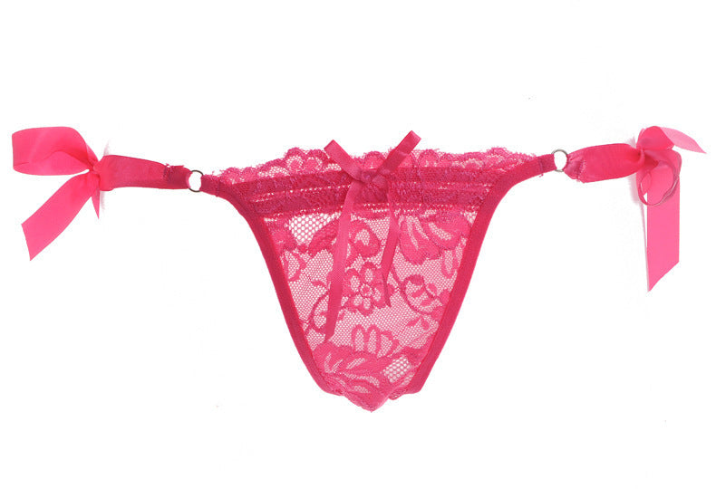 Hip Tie Ribbon Lacy Tanga Ropa interior