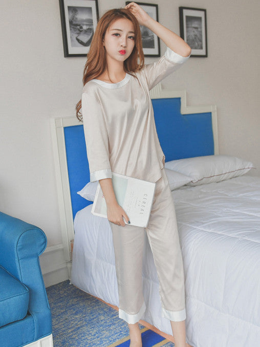 ¾ Sleeve PJ Pants Set - Theone Apparel