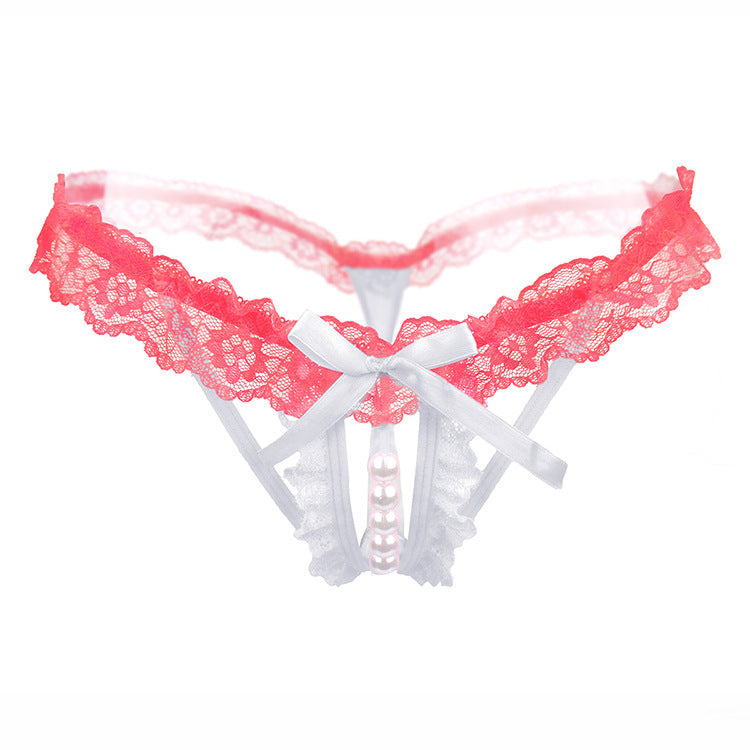 Bande de dentelle de brin de perle g string