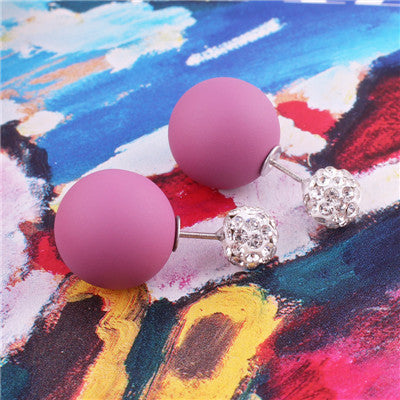 Pastel Sphere Double Sided Earrings