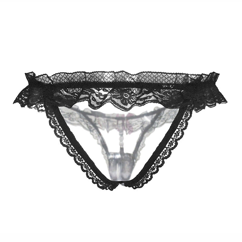 Peekaboo Pearl Cutout Lace Thong