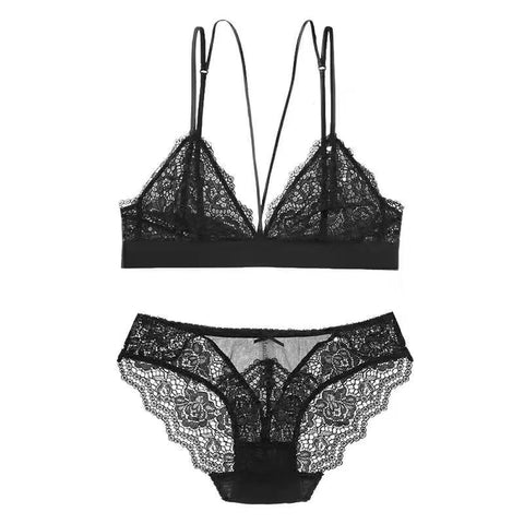 Triangle Lace Bralette and Panty Set