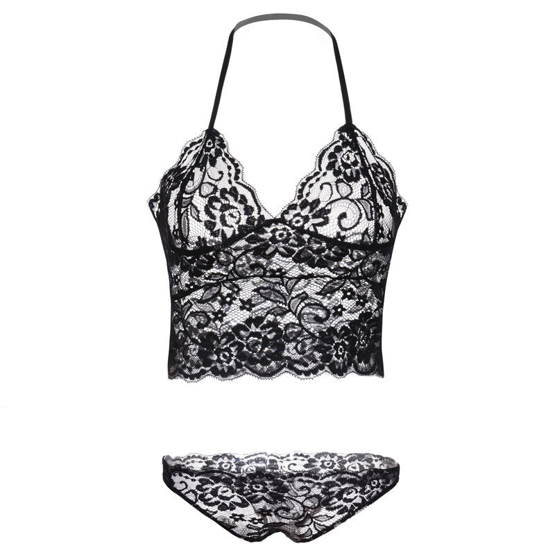 Half Crop Lace Bralette and Panty Set