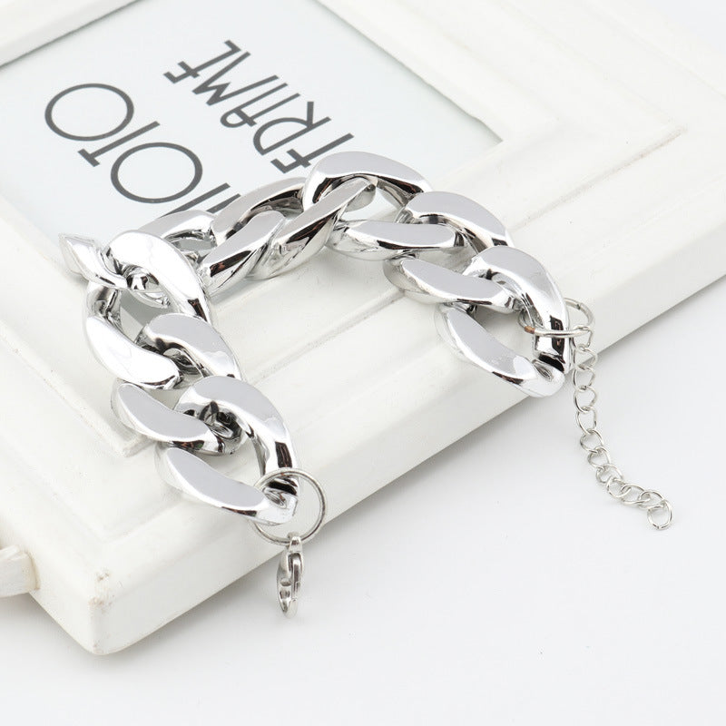 Thick Chain Link Metal Bracelet