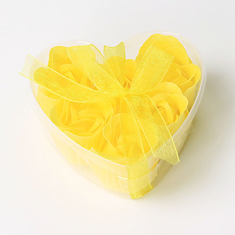 6 Artificial Rose Heart Box with Ribbon - THEONE APPAREL