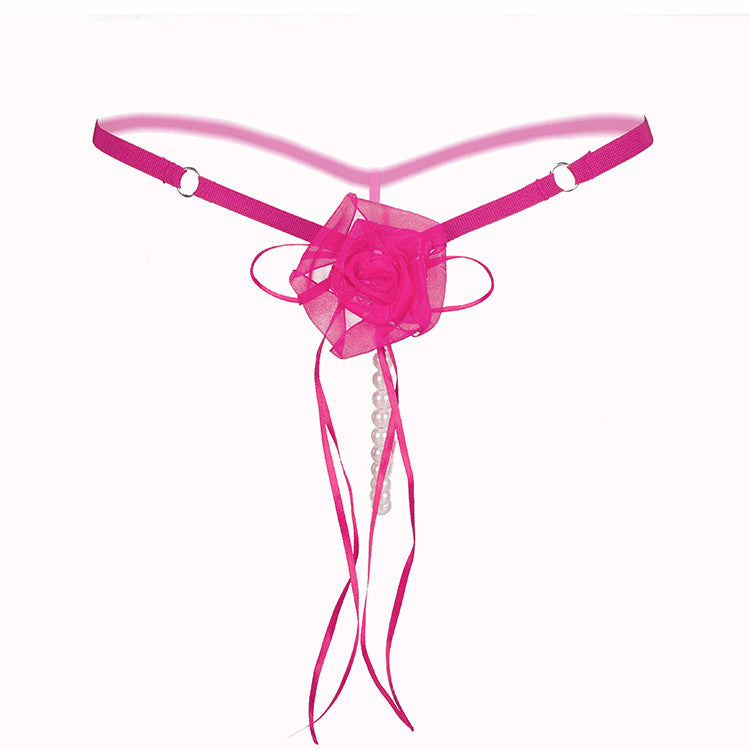 Rosenknospen-Perlenstrang-Braut-G-String