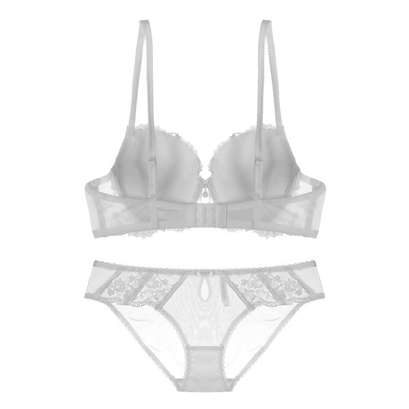 Sexy Shell Cup Lace Bra and Panty Set