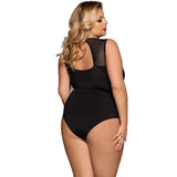 Plus Size Form-Fitting Lace Bodice Romper