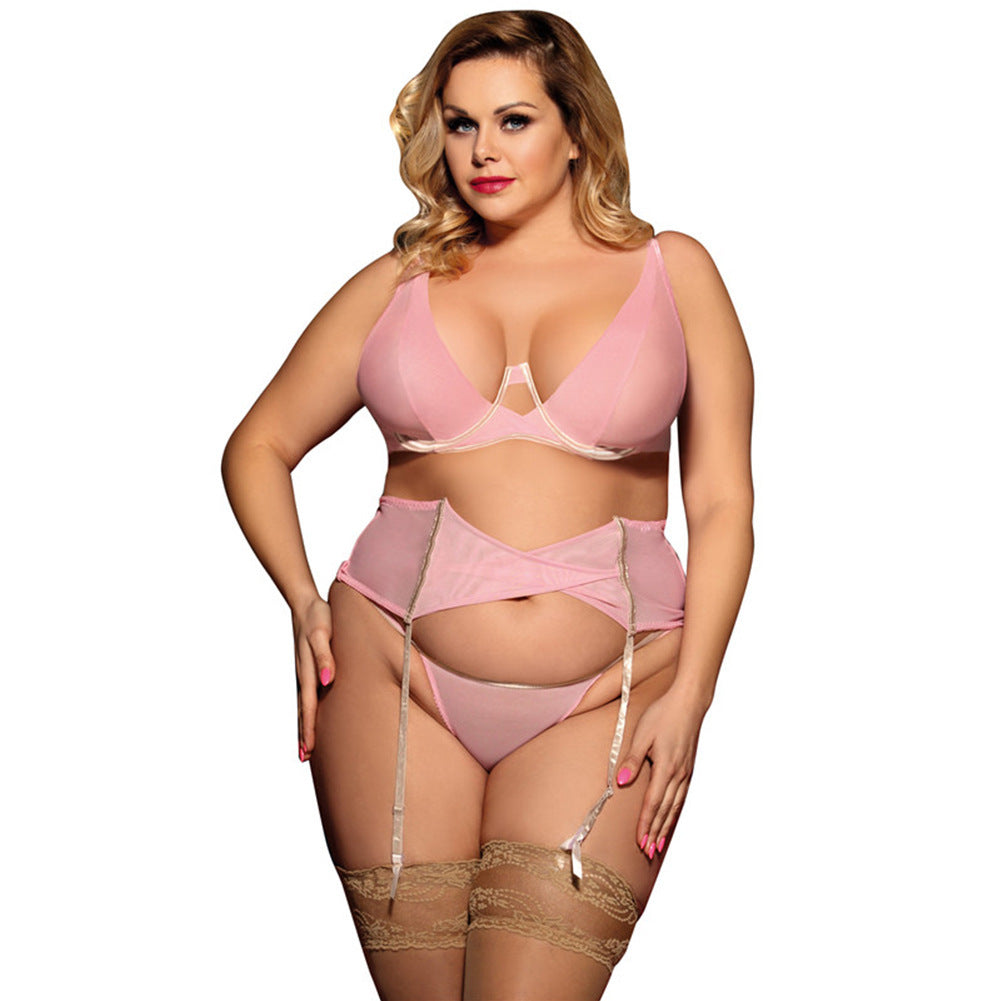 Plus Size Strumpfband-Set im Korsett-Stil