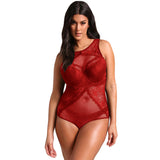 Plus Size Mesh &amp; Lace Teddy Strampler