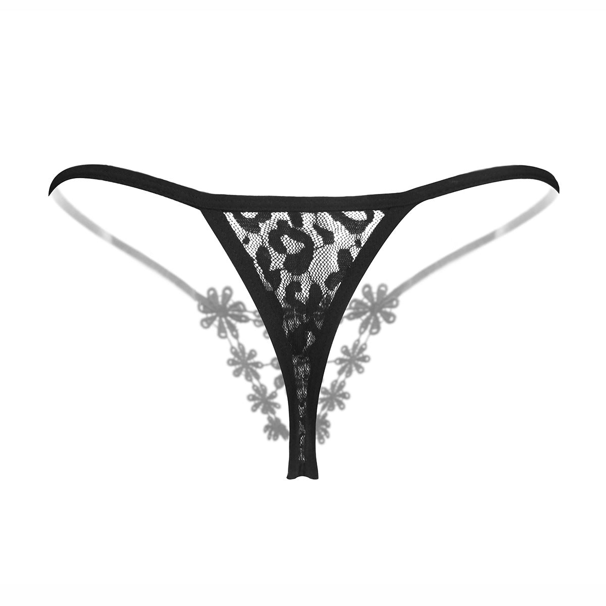 Flower Embroidery Micro Thong Panty