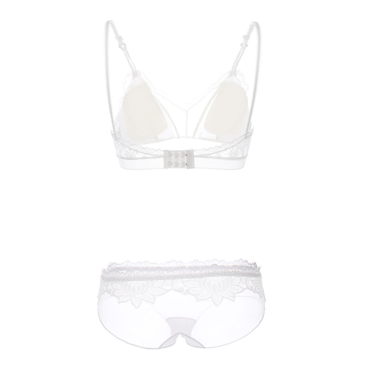 Lace T Strap Bra and Hiphugger Set