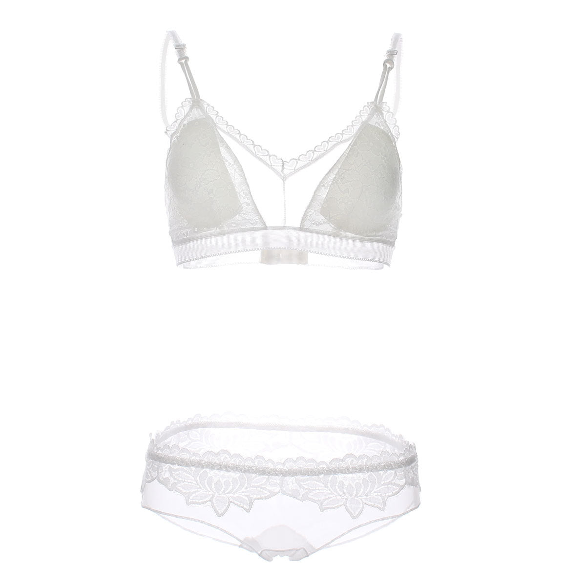 Lace T Strap Bra and Hiphugger Set