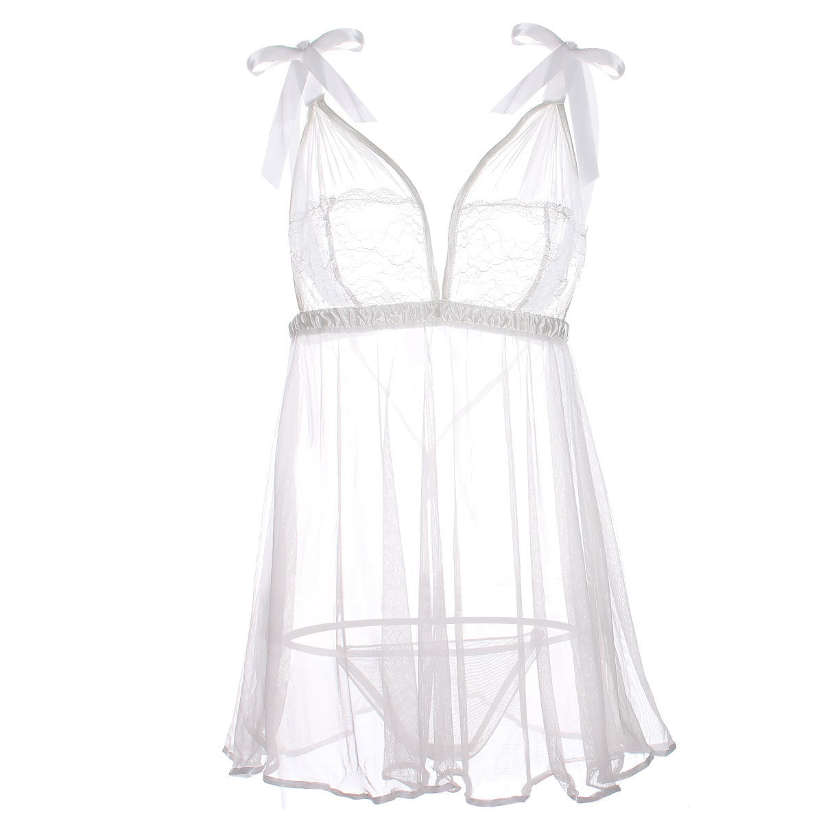 PeekaBoo Piece Bow Cint Babydoll