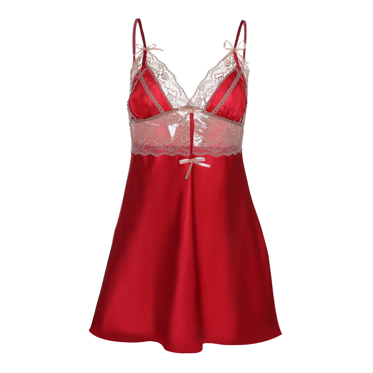 Silky Satin and Lace Babydoll Nightie