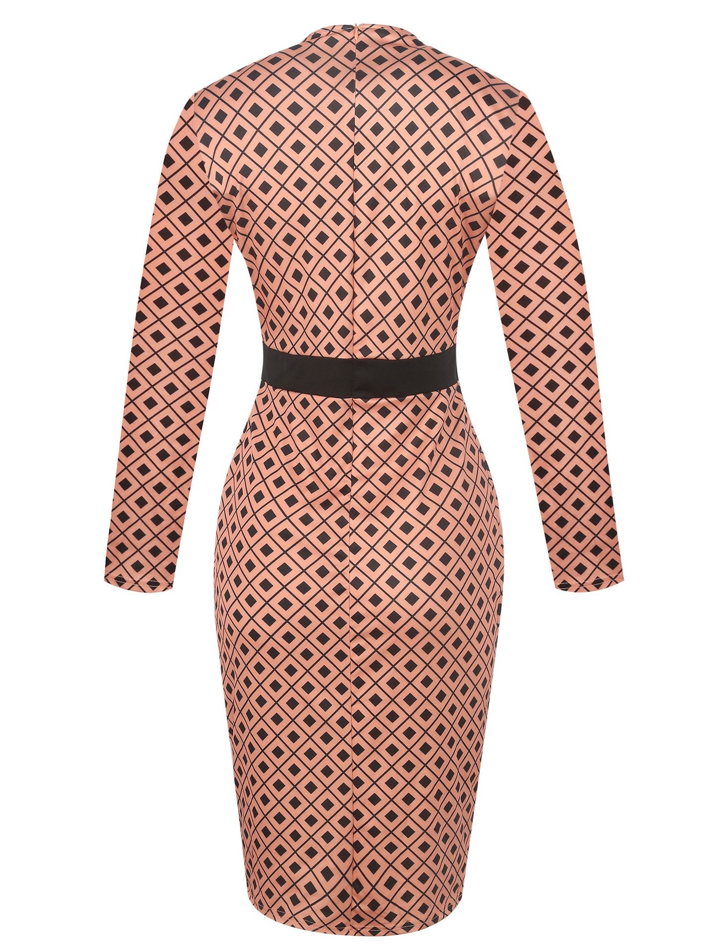 Pink & Black Diamond Sheath Dress