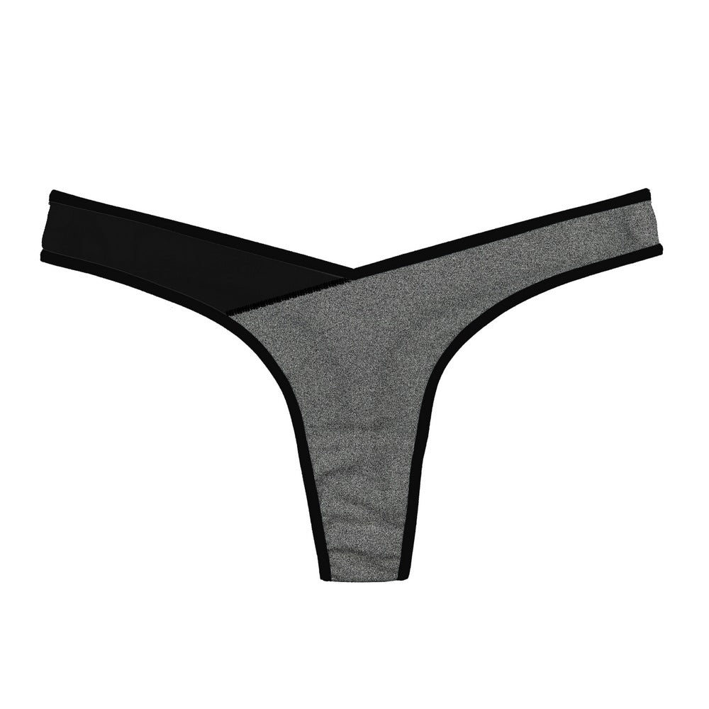 Panty de string croisé garni