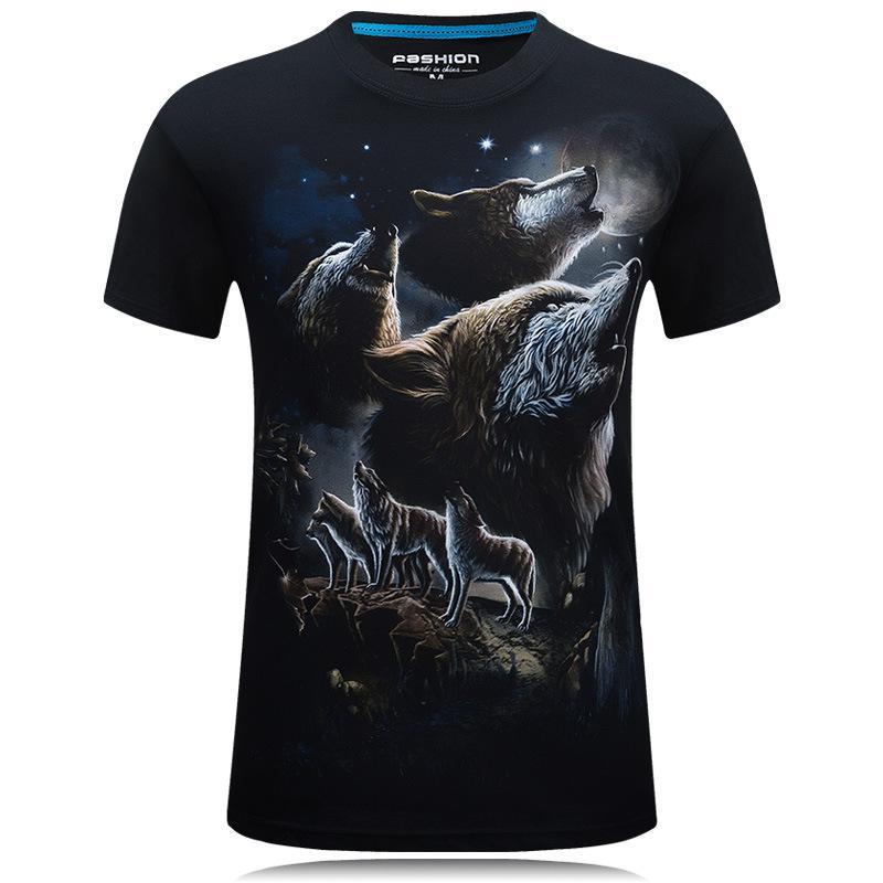 Howling wolf pack shirt met korte mouwen