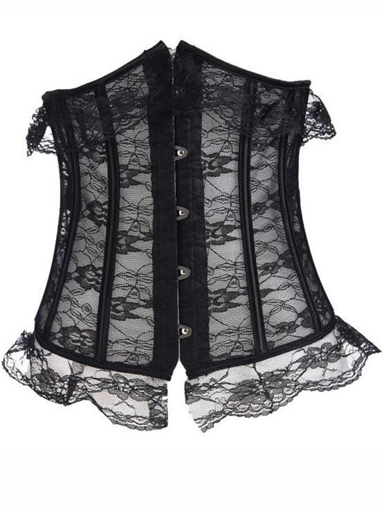 Ruffly Lace Pointed Corset