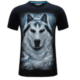 Camisa con gráfico de lobo blanco como la nieve
