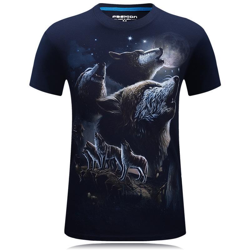 Howling wolf pack shirt met korte mouwen