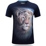 Camisa de animal de face real de leão