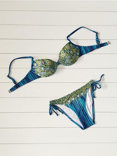 Simple 2 piece sexy leaf like design bikini