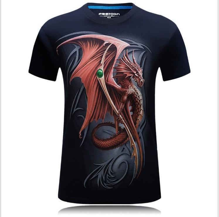 Chemise graphique de dragon rouge symbolique