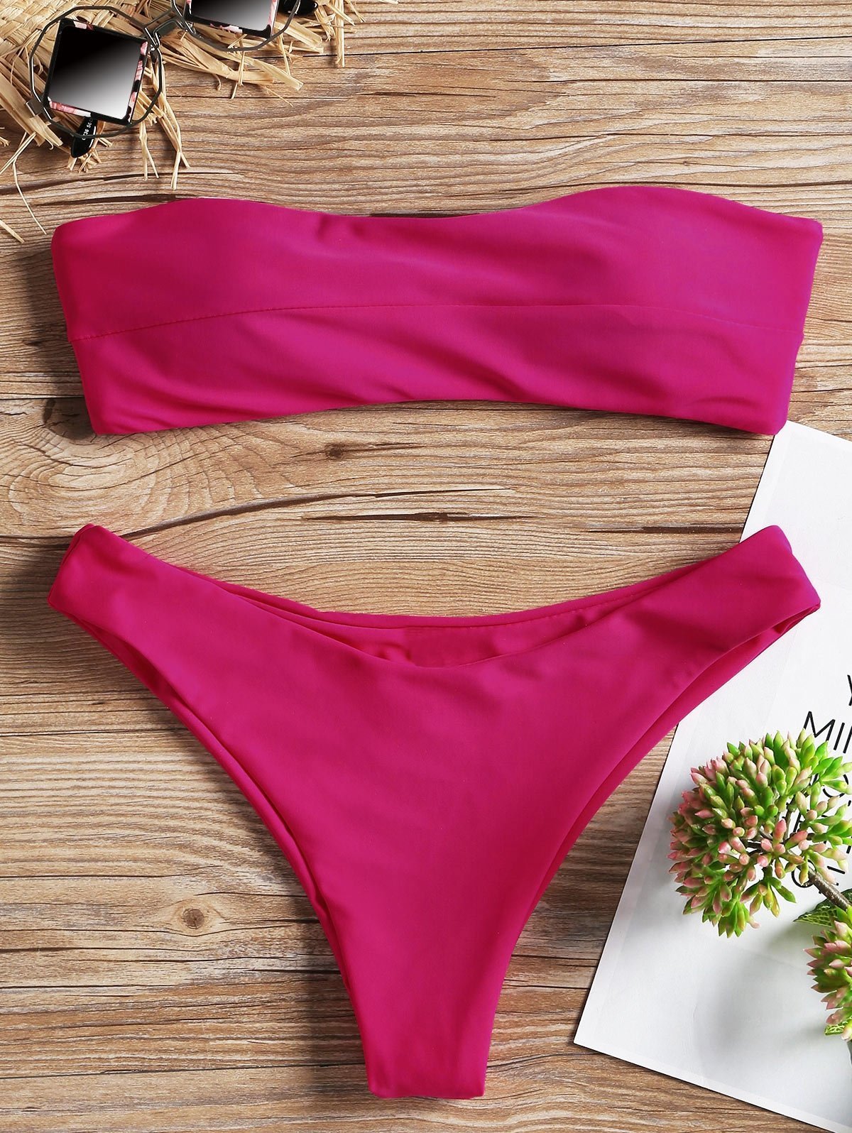 Chic Bandeau Thong Bikini Set - Theone Apparel