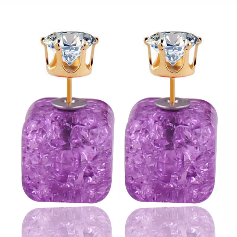 Cube Shaped Double Sided Earrings