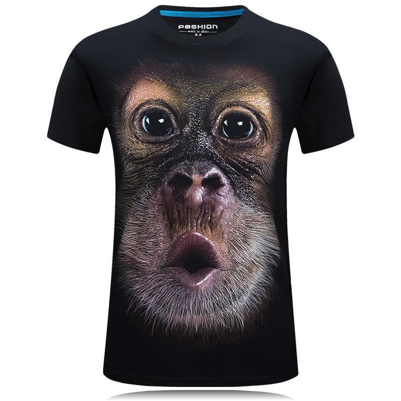 Extra Large Monkey Face Shirt-Black-Theone Apparel