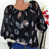 Fallen Feathers Flowing Layers Blouse - Theone Apparel
