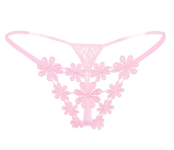 Flowers Front G String Panty-Pink-Theone Apparel