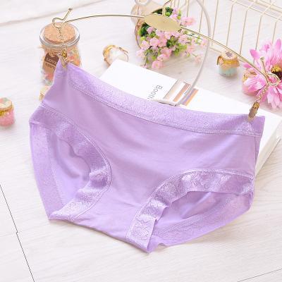 Flowery Trim Tummy Tuck Panty-Light Purple-Theone Apparel