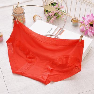 Flowery Trim Tummy Tuck Panty-Red-Theone Apparel