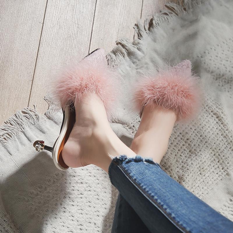 Fur on sale trim heels