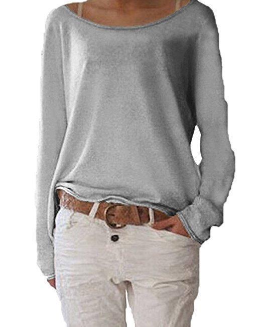 Slouchy Off Shoulder Casual Sweater