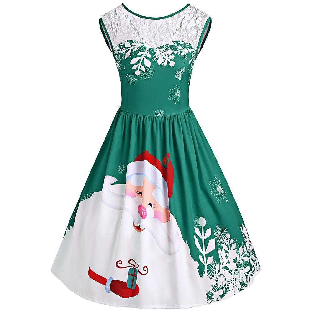 Robe de fête de Noël du Père Noël rouge