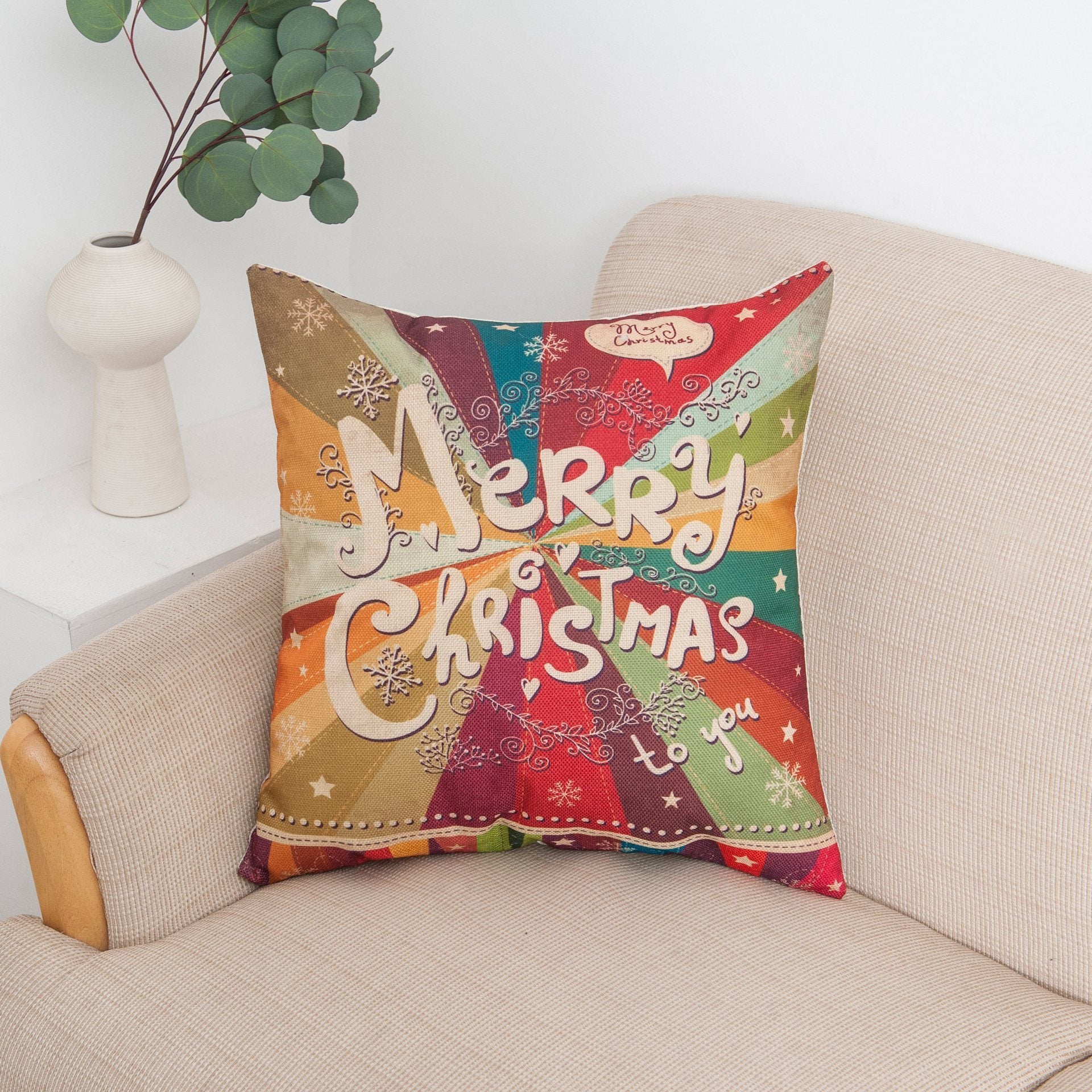 Selamat Liburan Sampul Bantal Natal