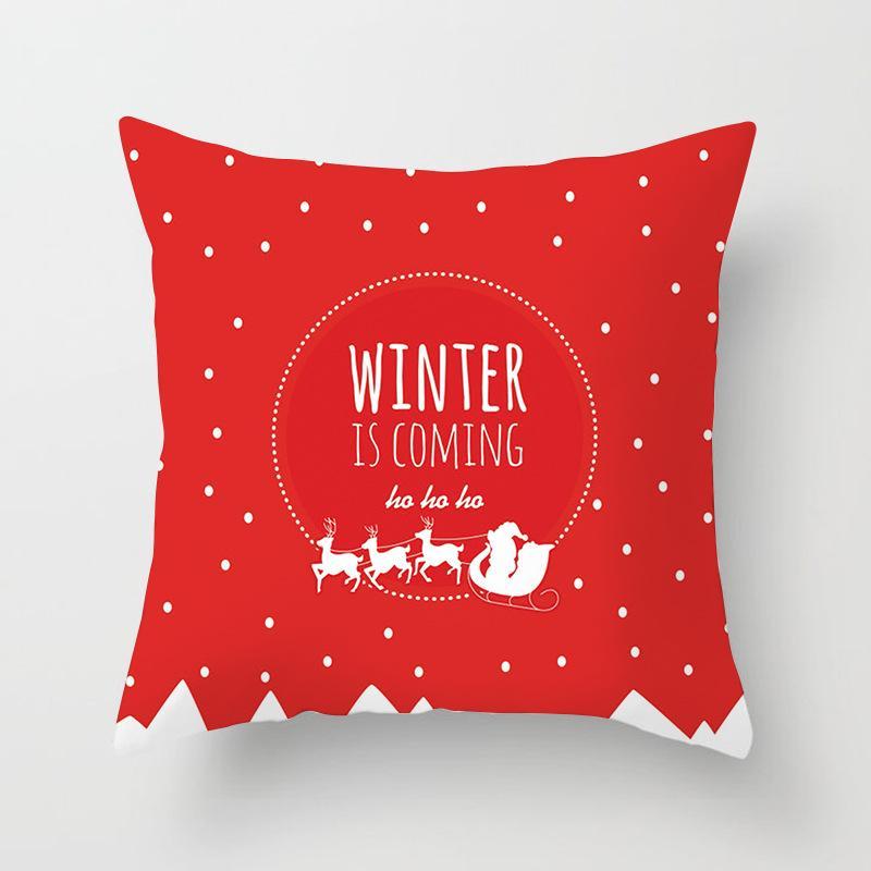 Ice Blue Christmas Themed Pillow Covers