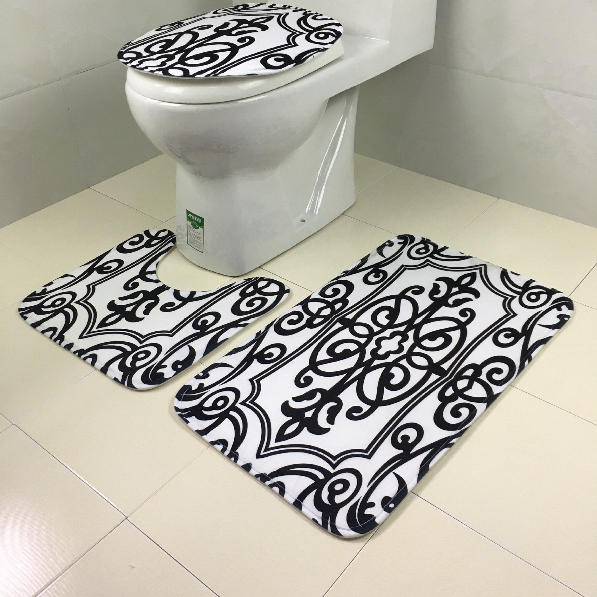In the Wild Animal Print Bath Mat Set-621-0010-S1-Theone Apparel
