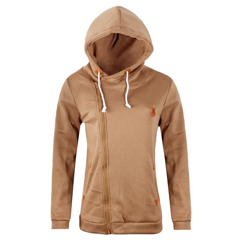 Trendy side zip drawstring hoodie