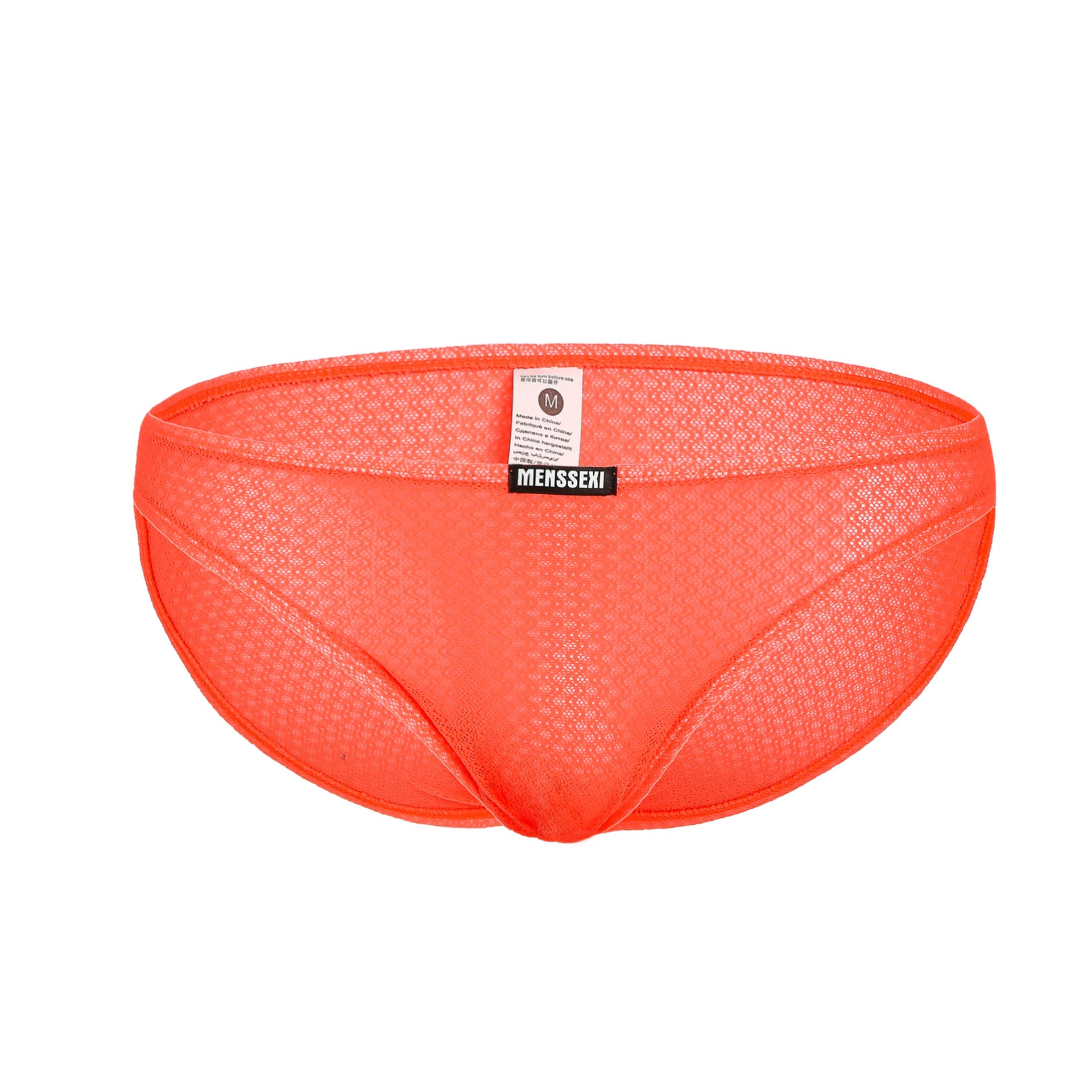 Lacy Transparent Men's Underwear-Orange-Theone Apparel