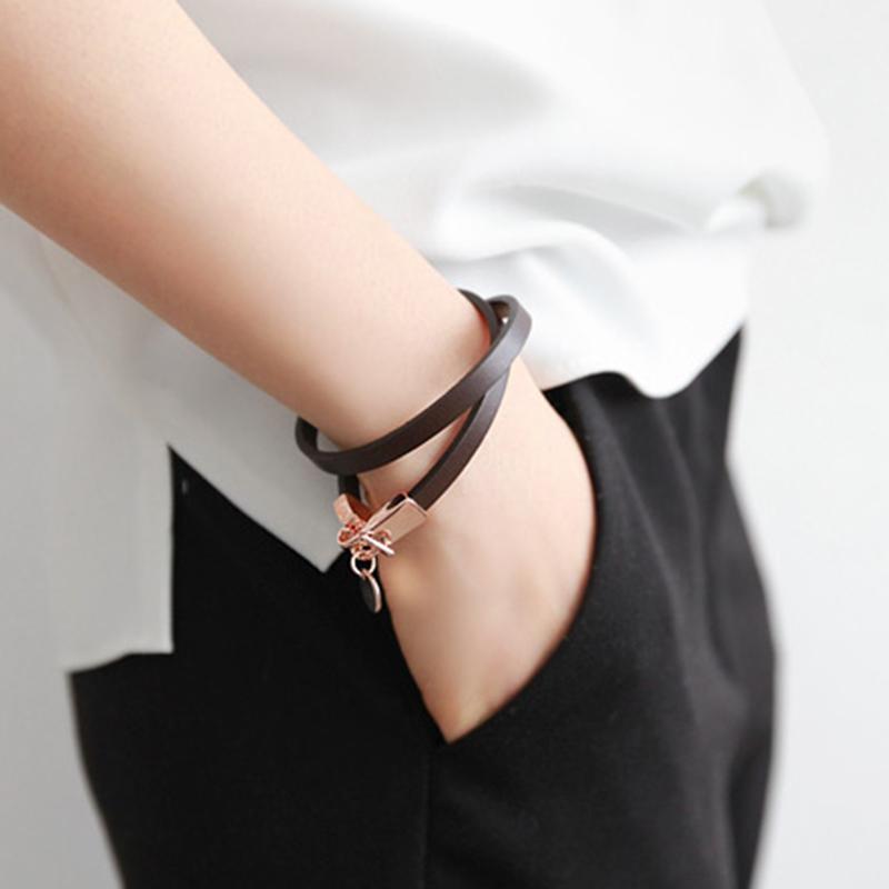 Love Medallion Leatherette Bracelet